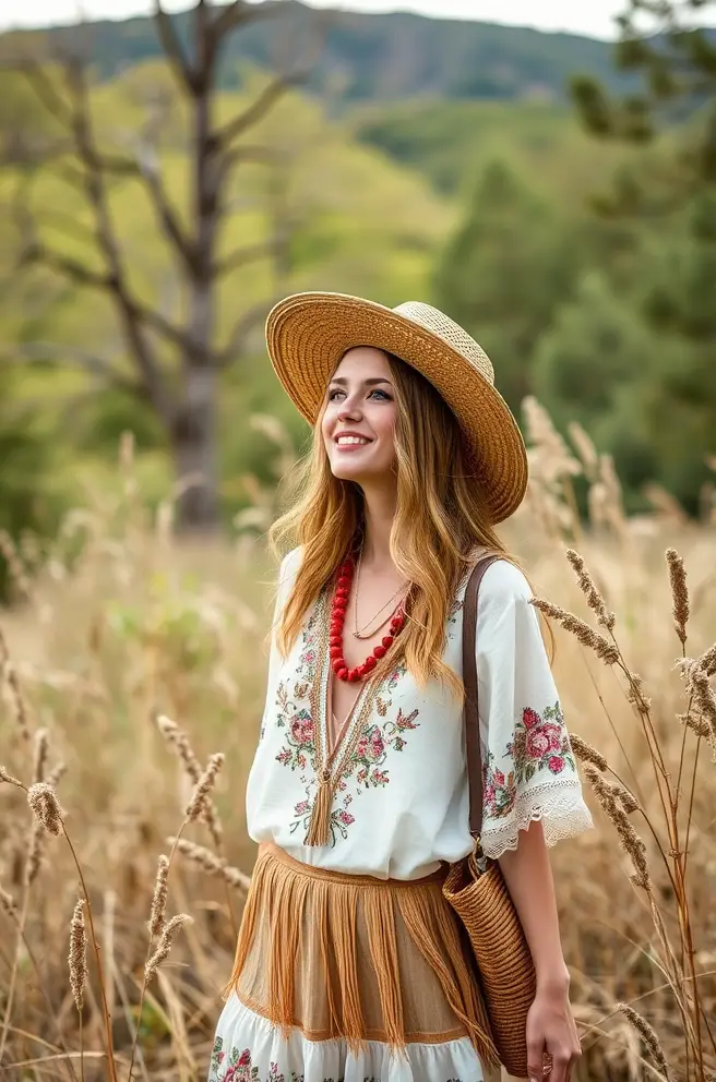 Boho Country Outfit Inspiration for Women Embracing Nature