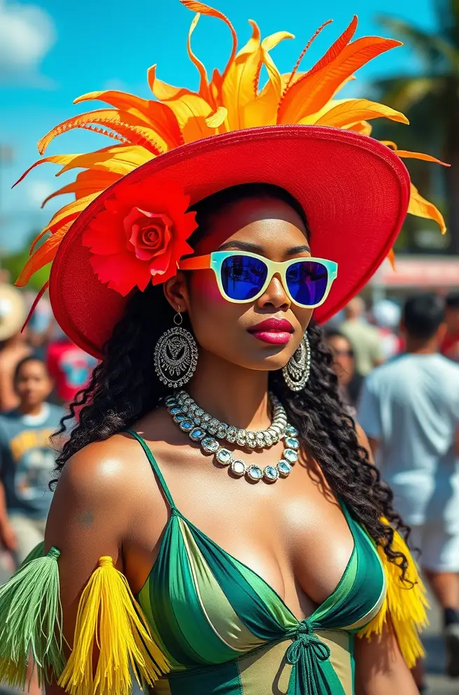 Bold Carnival Outfit Inspo Featuring Eye-Catching Accessories