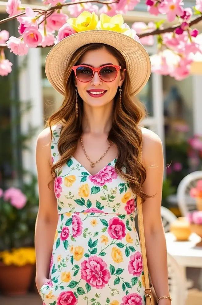 Bright and Colorful Tea Party Outfit Inspiration for Spring