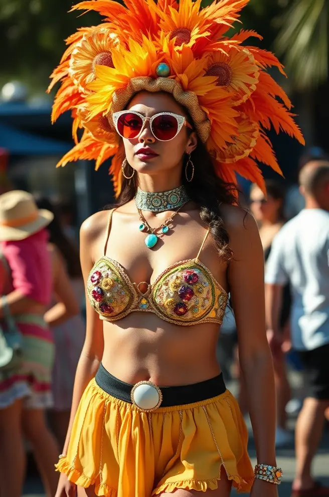 Carnival Outfit Idea for a Dazzling Summer Festival