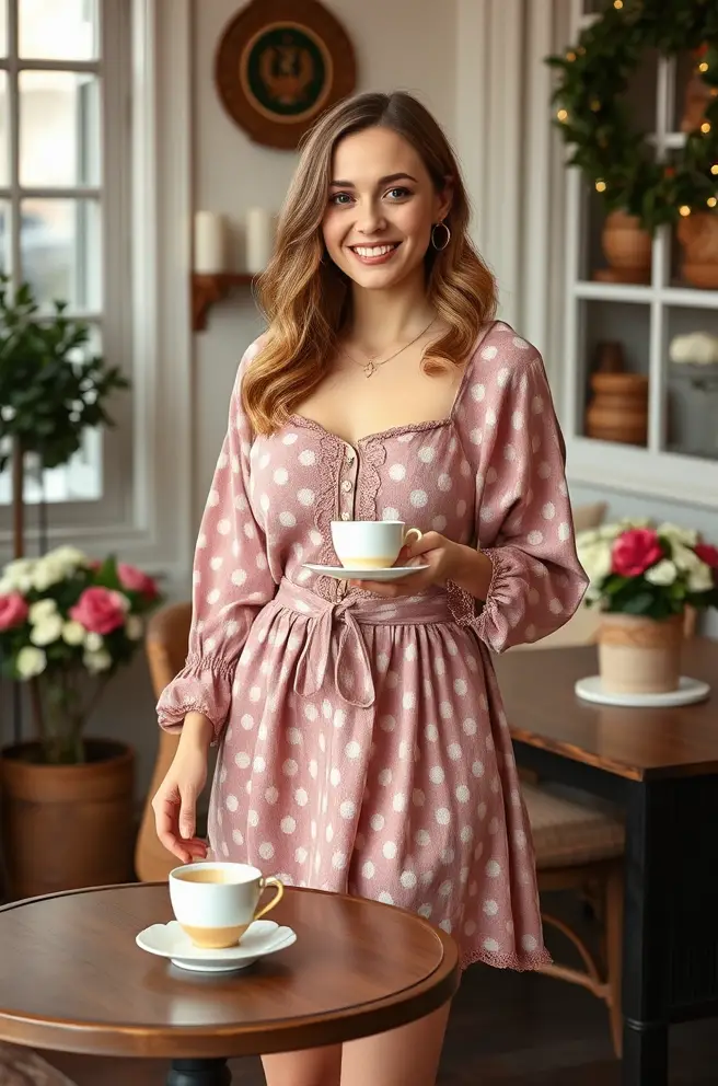 Charming Cottagecore Outfit Idea for a Cozy Afternoon Tea