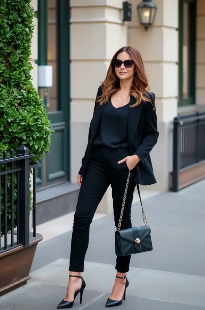 Chic Black Outfit Idea for Effortless Elegance