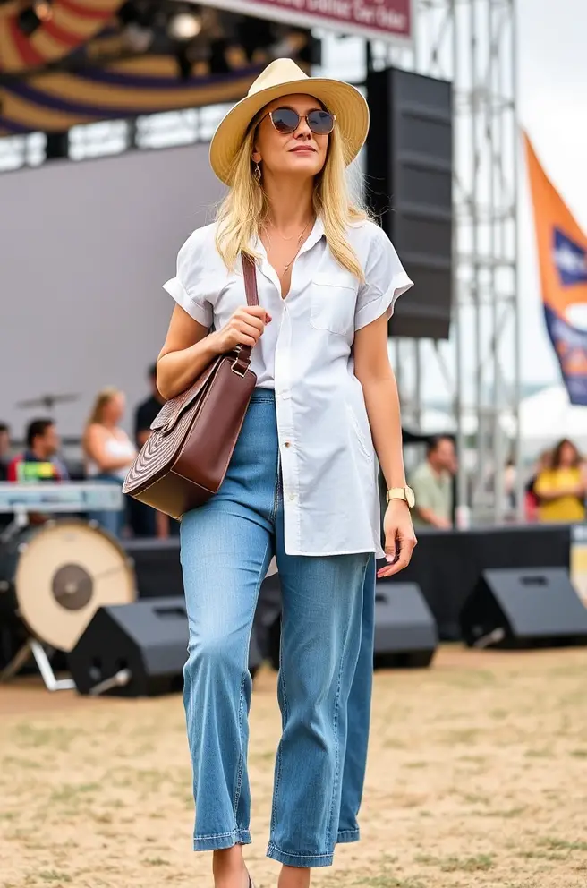 Classic Mamma Mia Outfit Look for an Outdoor Concert