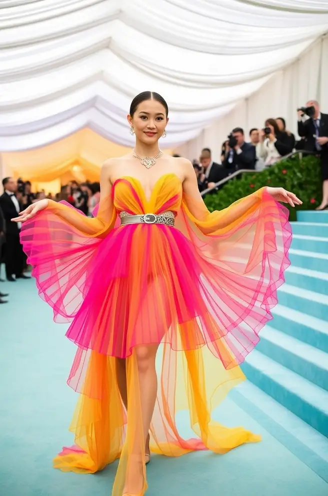 Colorful Met Gala Outfit Idea to Brighten Your Wardrobe