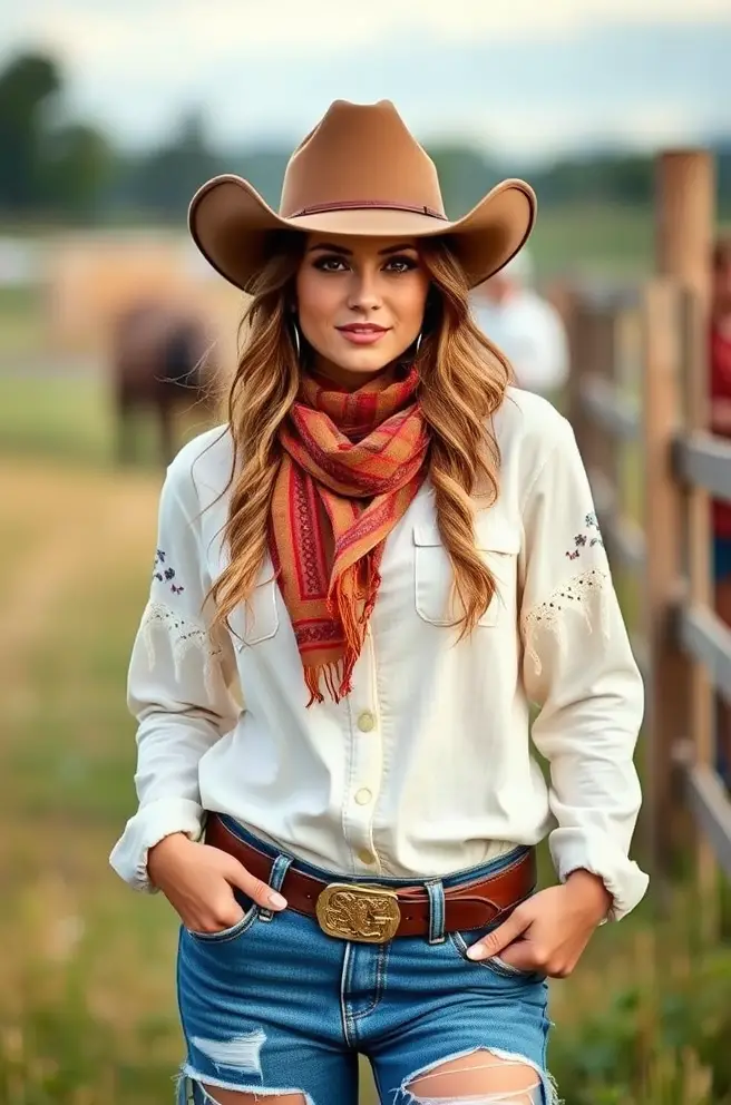 Country Outfit Idea for Women to Add a Touch of Rustic Charm