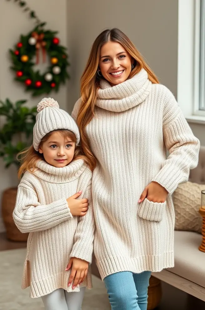 Cozy Matching Family Outfits for Stylish Women for Comfort and Style