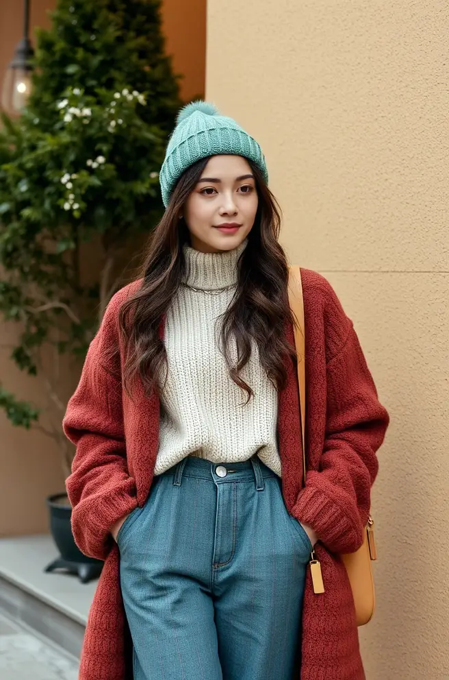 Dreamy Mori Style Outfit Idea for a Cozy Winter Look