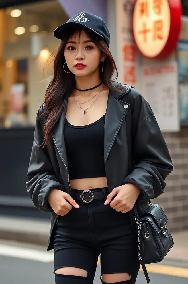 Edgy Korean Outfit Ideas for a Street-Style Look