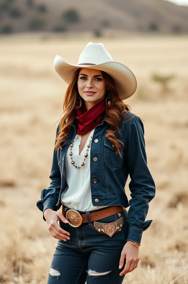 Elegant Cowgirl Outfit Inspirations for a Rustic Photo Shoot