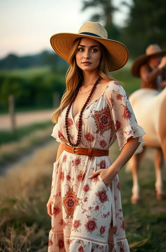 Elegant Evening Country Outfit Idea for Women for Special Occasions