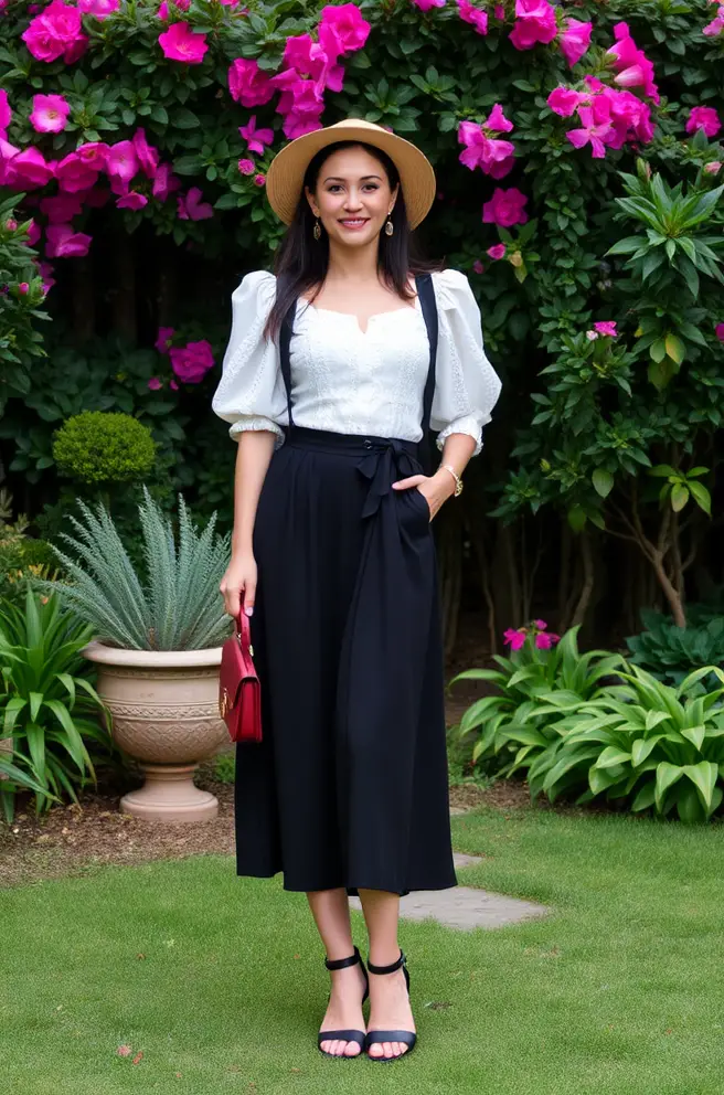 Elegant Mori Style Outfit Idea for a Garden Party