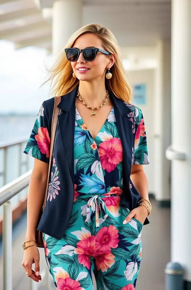 Fashion-Forward Cruise Outfits for Women: Colorful Prints