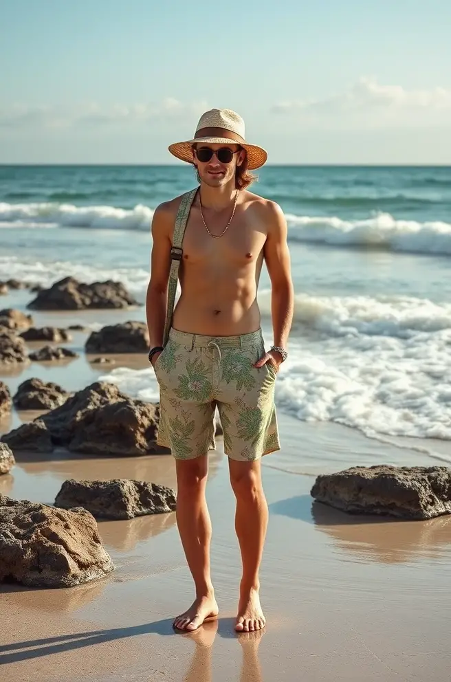 Fashionable Beach Outfit Design for Men to Strut Along the Shore