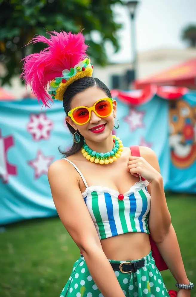 Fun Carnival Outfit Idea for a Playful and Colorful Look