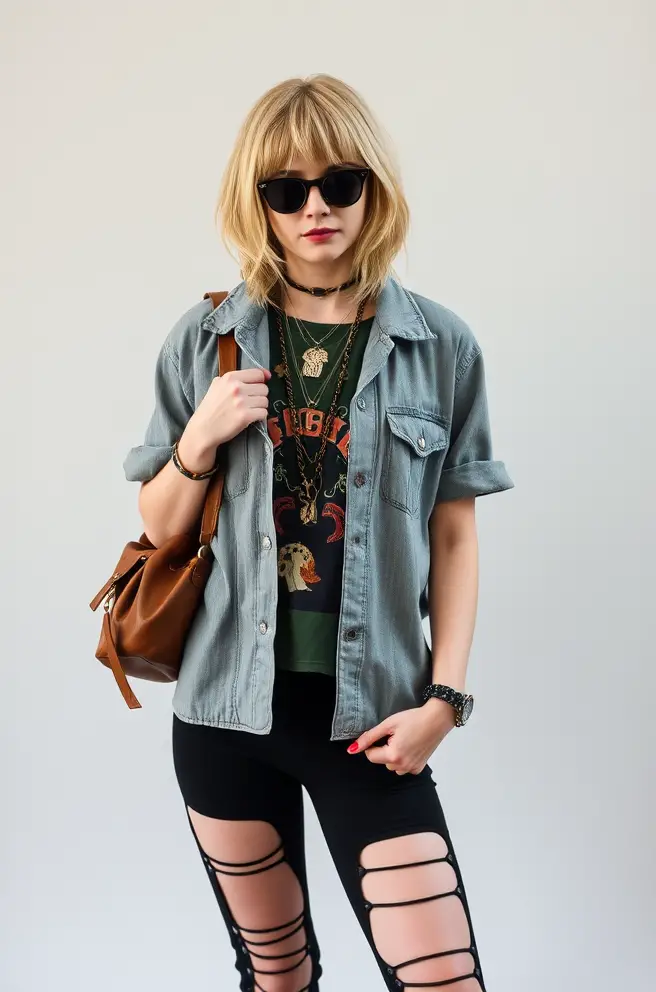 Kurt Cobain Outfit Idea Incorporating Unique Accessories