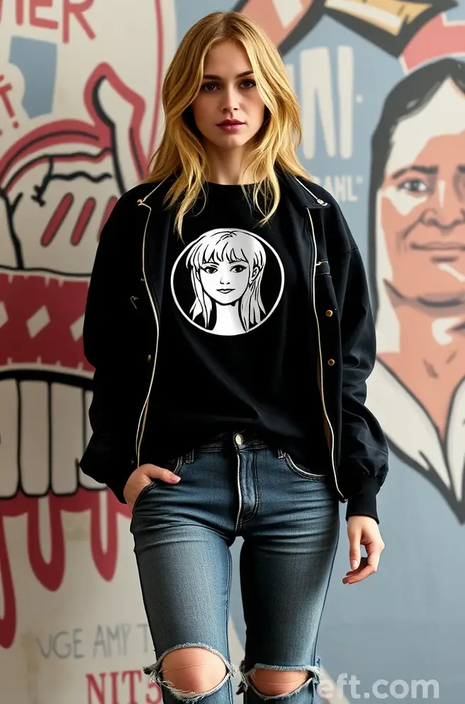 Kurt Cobain Outfit Idea with Iconic Graphic Tees