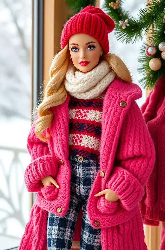 Margot Robbie Barbie Wardrobe Inspiration for a Cozy Winter Day