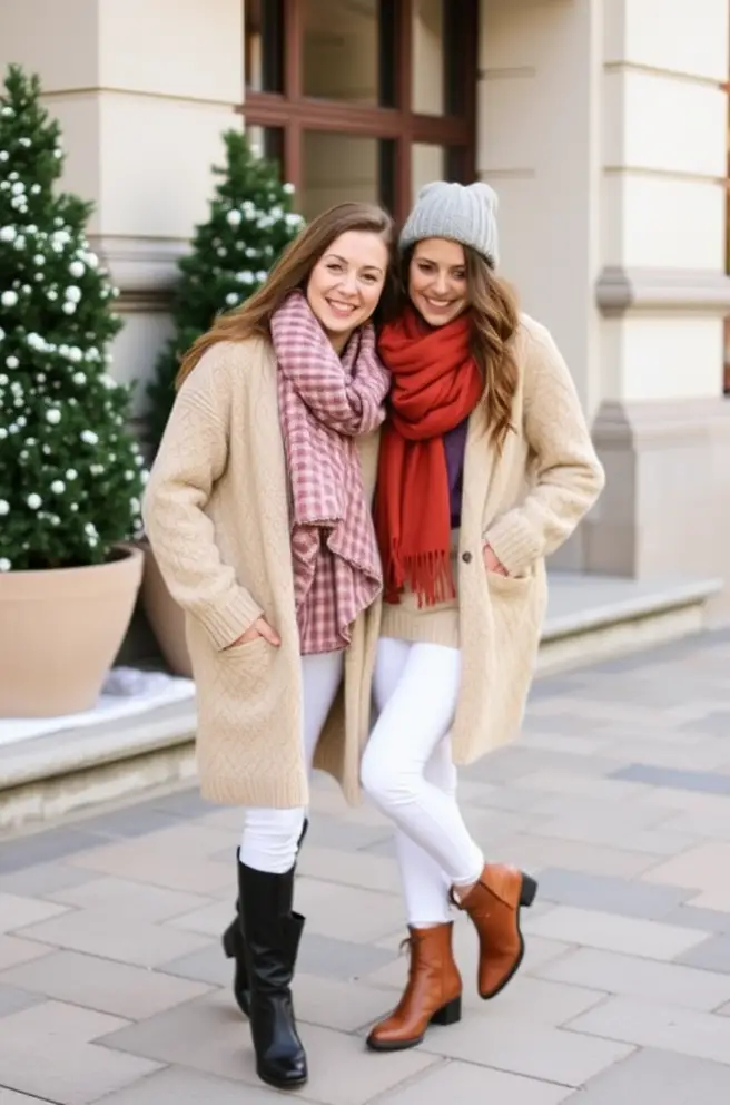 Matching Outfits for Couples: Cozy Winter Layers Outfit Idea