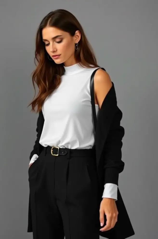 Minimalist Monochrome Outfit Idea for Understated Glamour