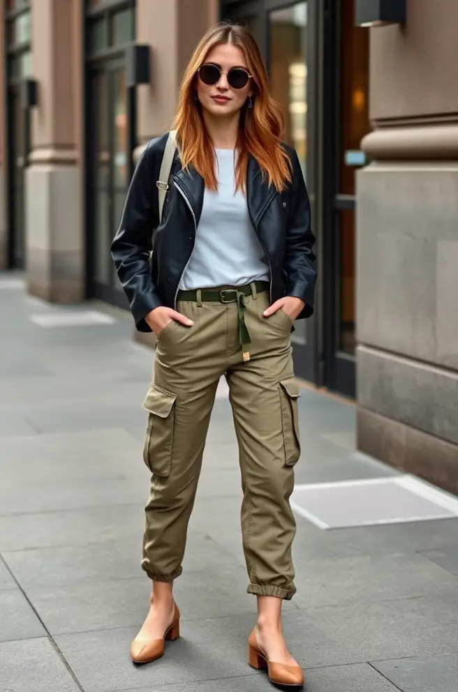 Monochromatic Cargo Pants Outfit Inspo for an On-Trend Look