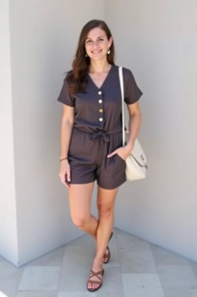 Nanny Outfit Inspiration: Stylish Romper for the Fashion-Forward Caregiver