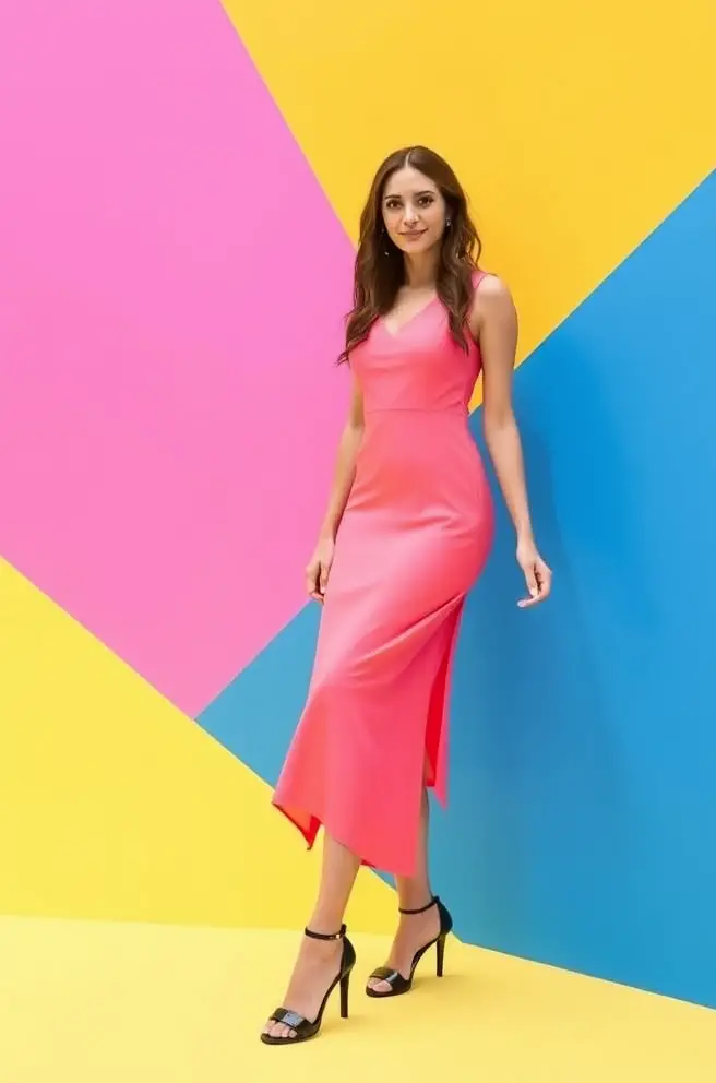 Neon Outfits Inspiration: An Eye-Catching Midi Dress for Bold Fashionistas