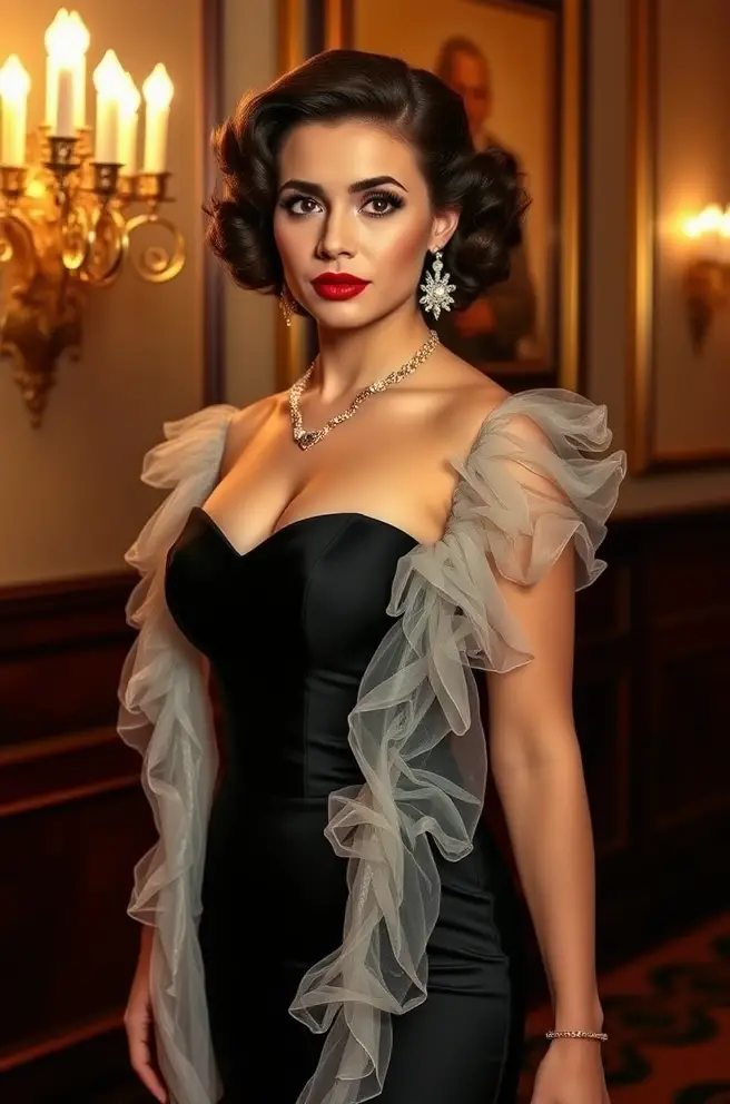 Old Hollywood Outfit Idea for Elegant Evening Events