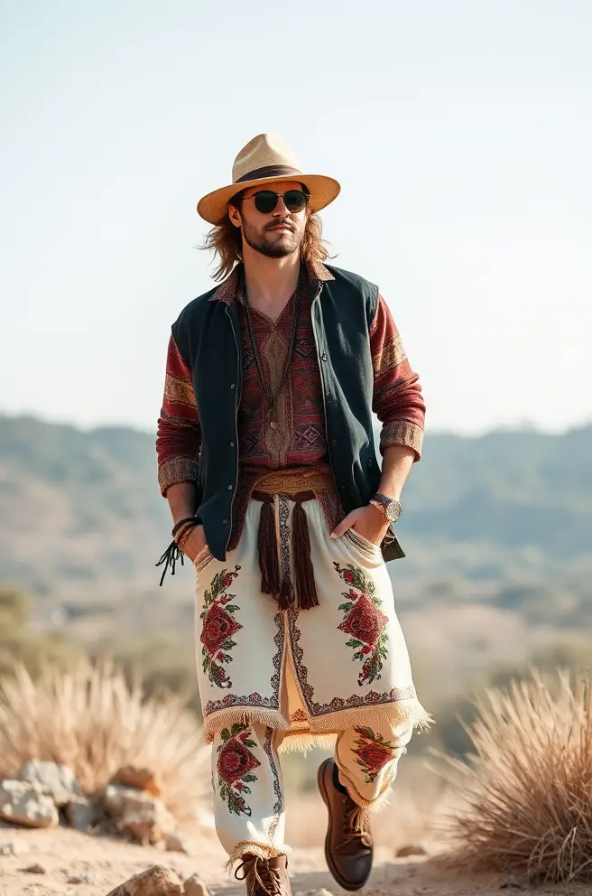 Outfit Idea Hombre Bohemio que Aporta Originalidad a tu Vestimenta