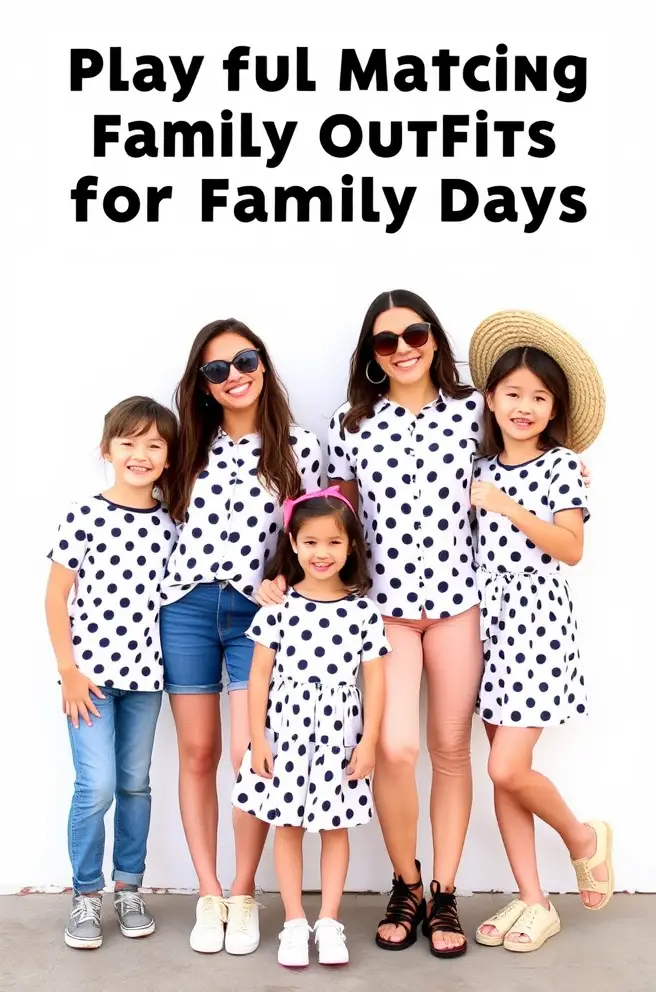 Playful Matching Family Outfits for Stylish Women for Fun Family Days