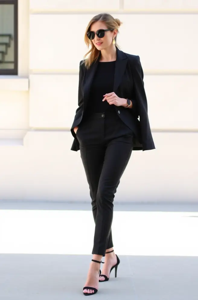 Sleek Business Casual Women Outfit Idea for After-Work Gatherings