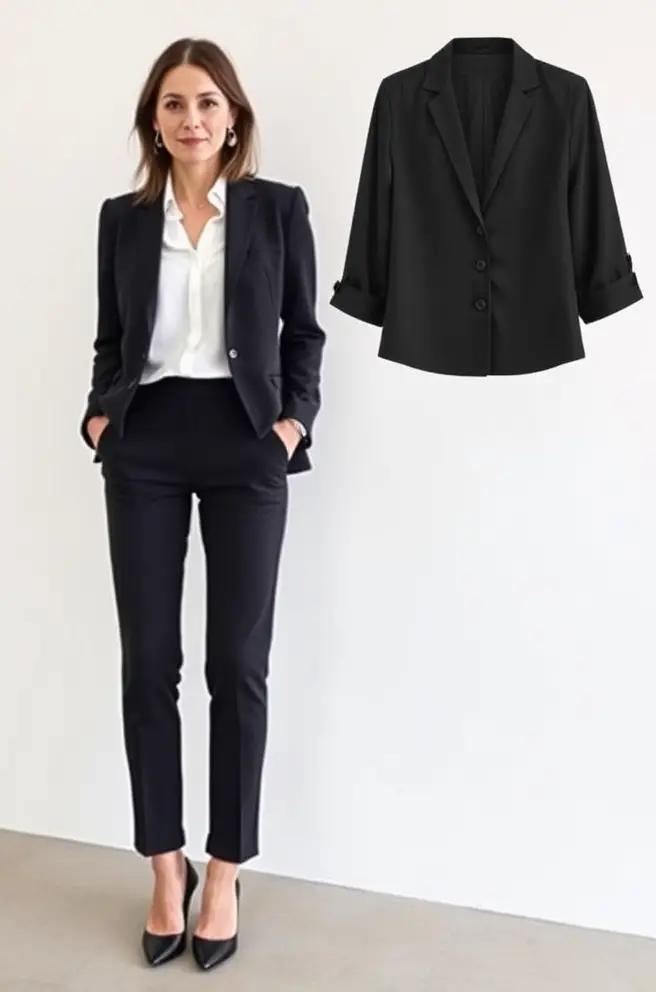 Smart Casual Interview Outfit Idea with Trousers and Blouses