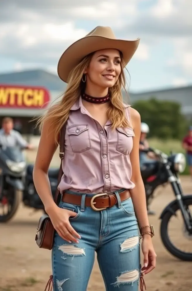 Sporty Western Outfit Idea for a Fun Day Out