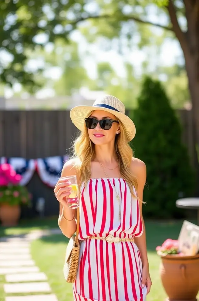 Stunning 4th of July Outfit Idea for a Casual BBQ Celebration