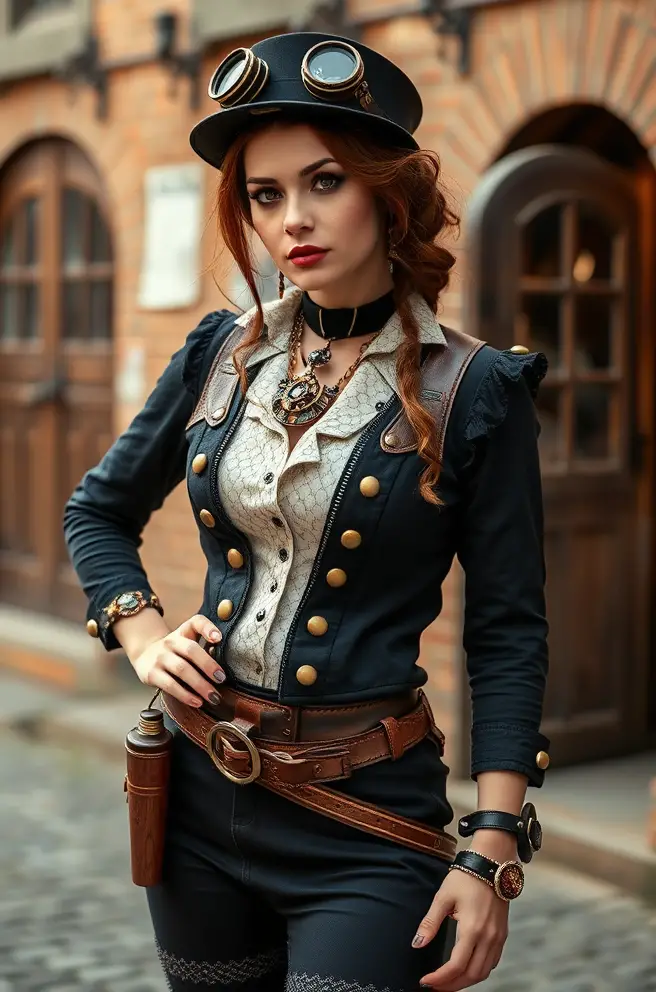 Stunning Steampunk Outfit Idea for a Vintage-Inspired Look