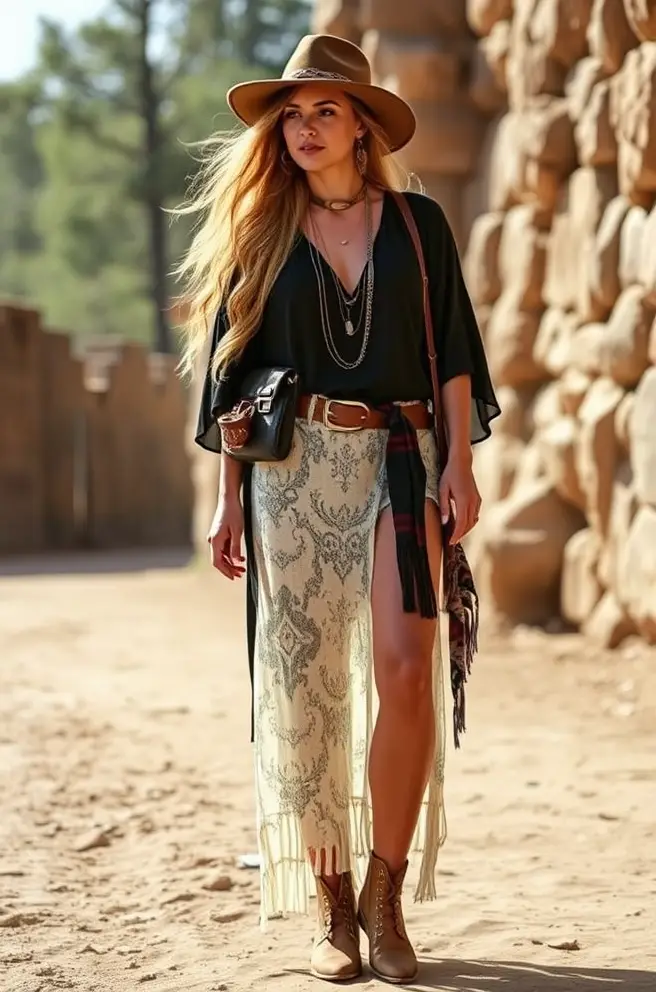 Stunning Stevie Nicks Outfit Idea for a Bohemian Look