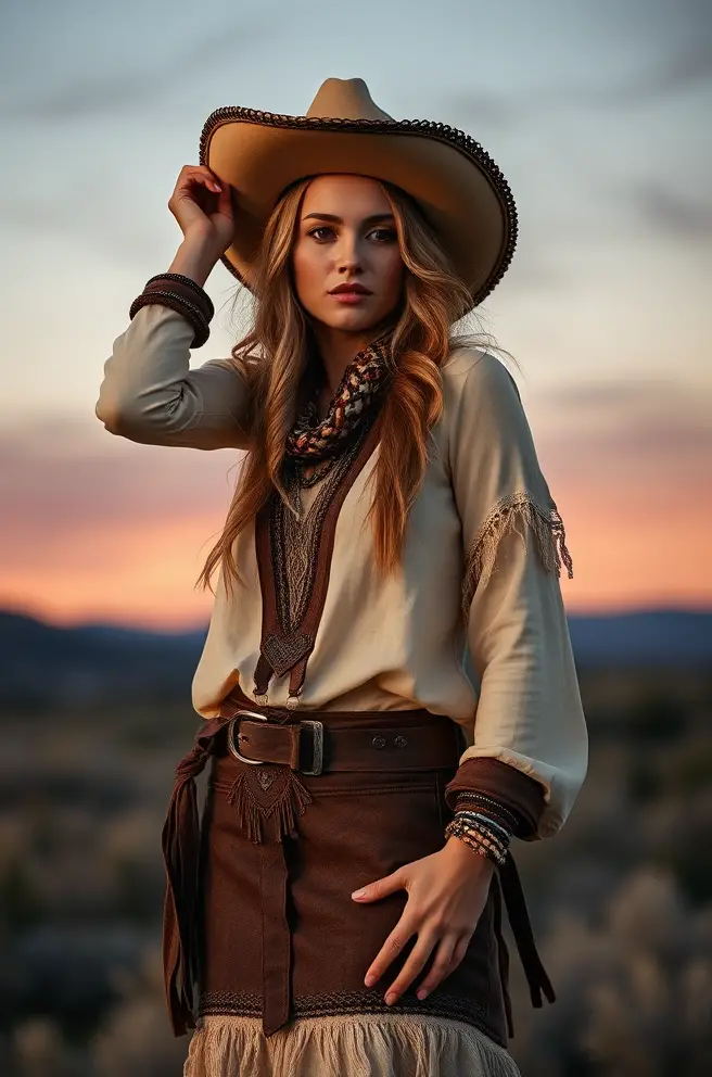 Stunning Wild West Outfit Idea for a Bohemian-Inspired Look