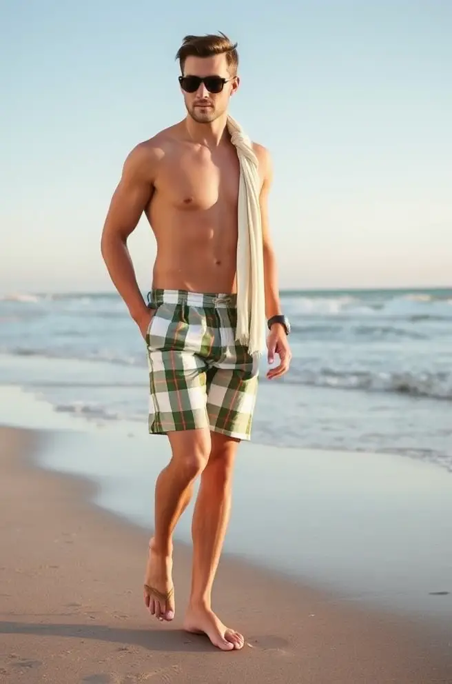 Stylish Beach Outfit Idea for Men to Showcase this Summer