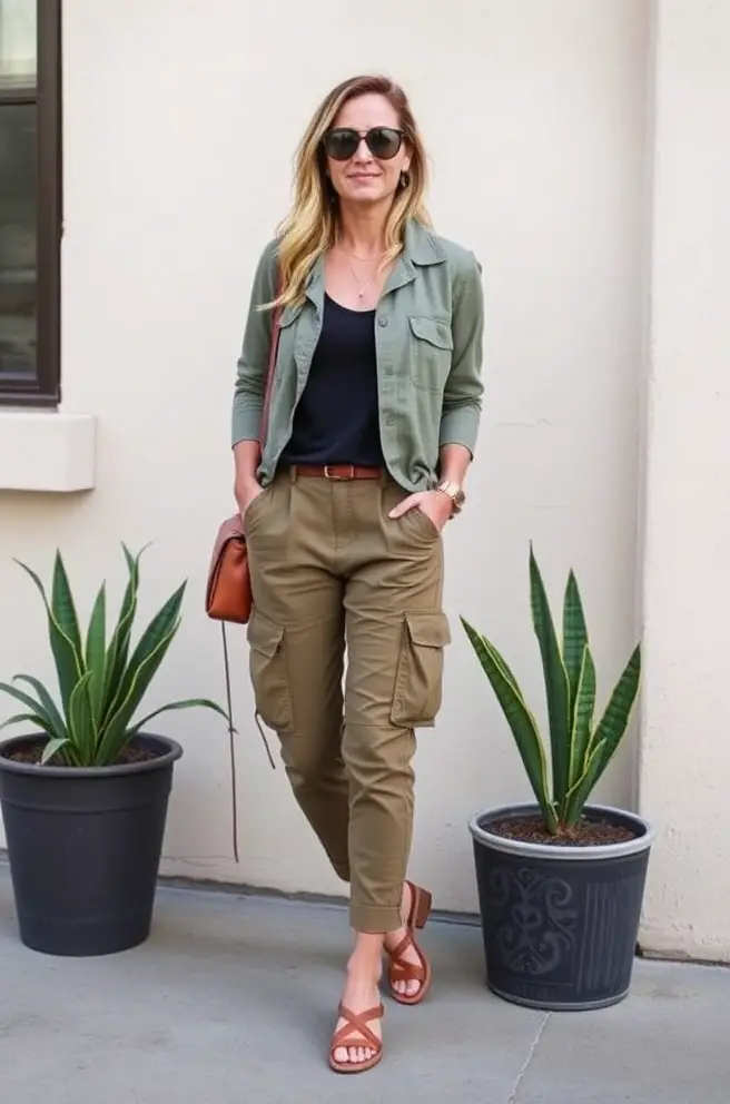 Stylish Cargo Pants Outfit Idea for a Chic Casual Look