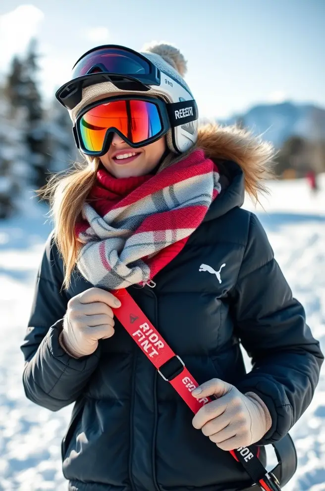 Stylish ski outfit idea for a chic winter getaway