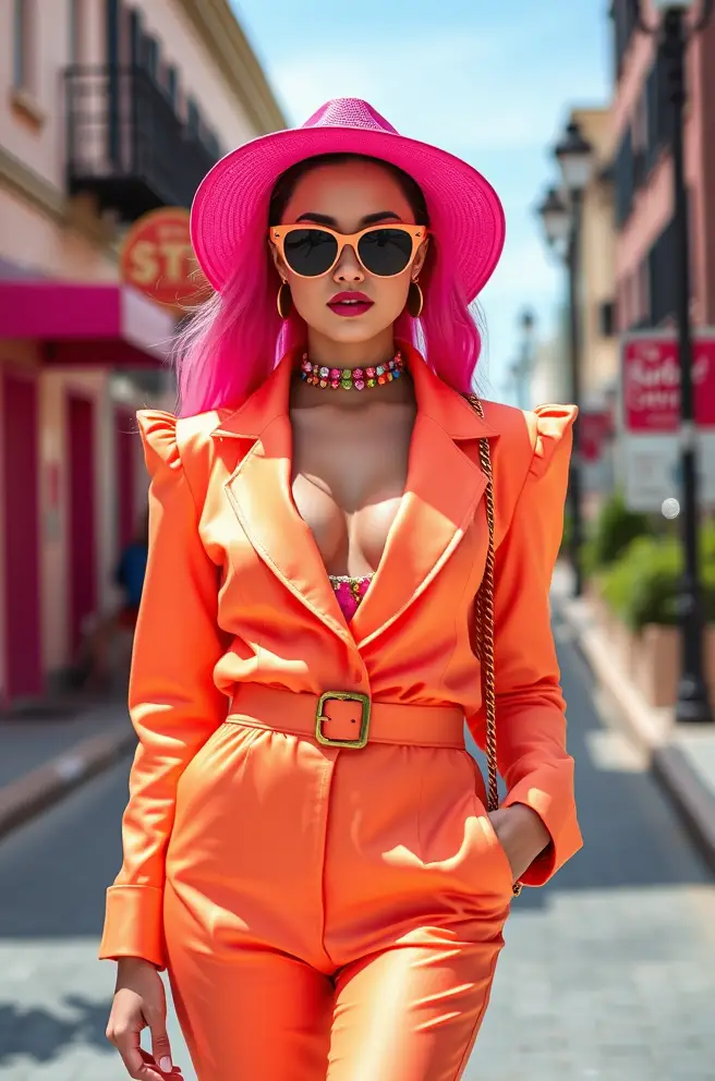 Vibrant Barbie Inspired Outfit Idea for a Colorful Street Style