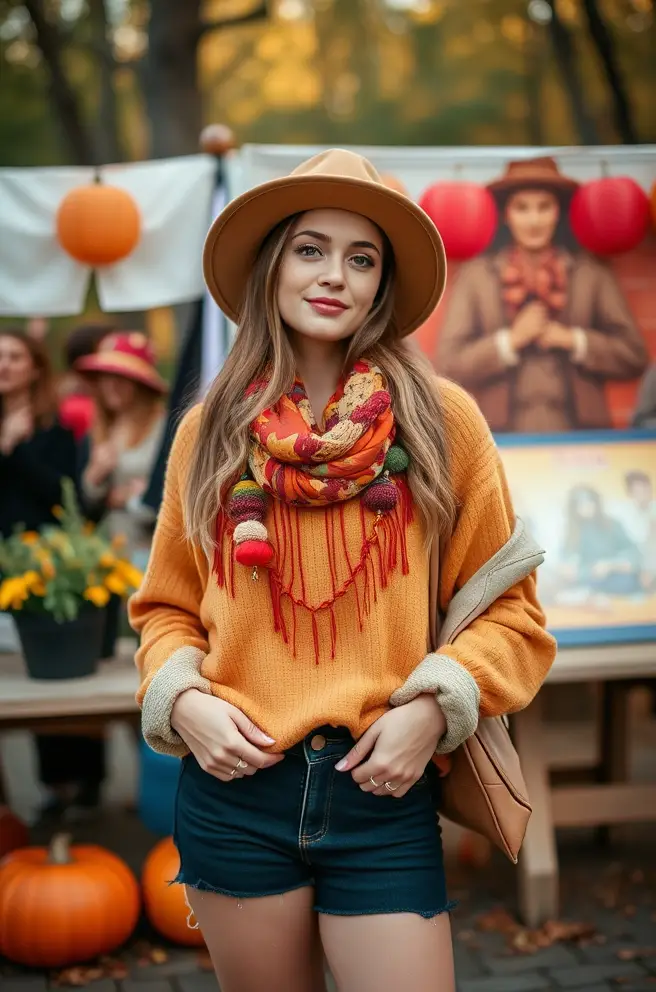 Vibrant Cute Fall Outfit Idea for a Seasonal Festival You'll Love This Season