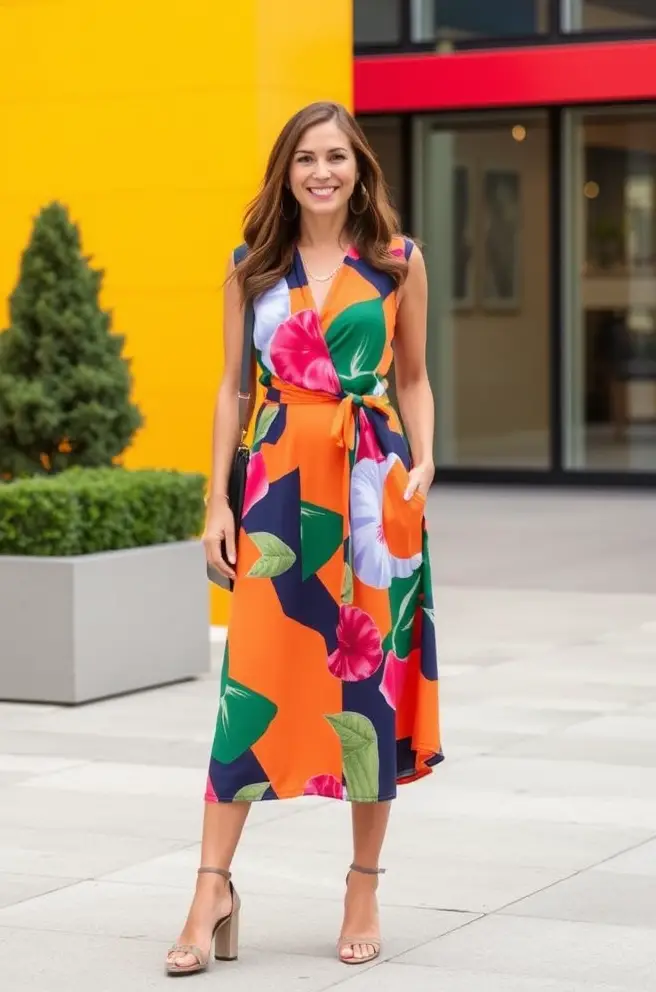 Vibrant Interview Outfit Idea Featuring Colorful Dresses