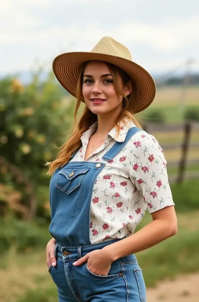 Vintage Country Outfit Idea for Women with a Timeless Appeal