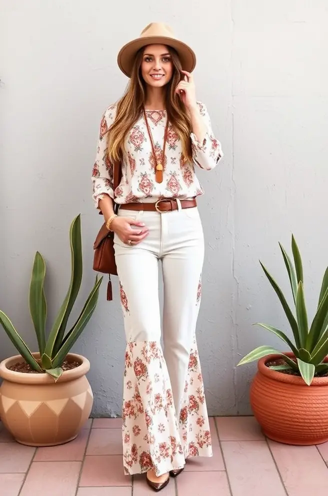 Vintage-Inspired 70s Outfit Idea for a Chic Bohemian Look