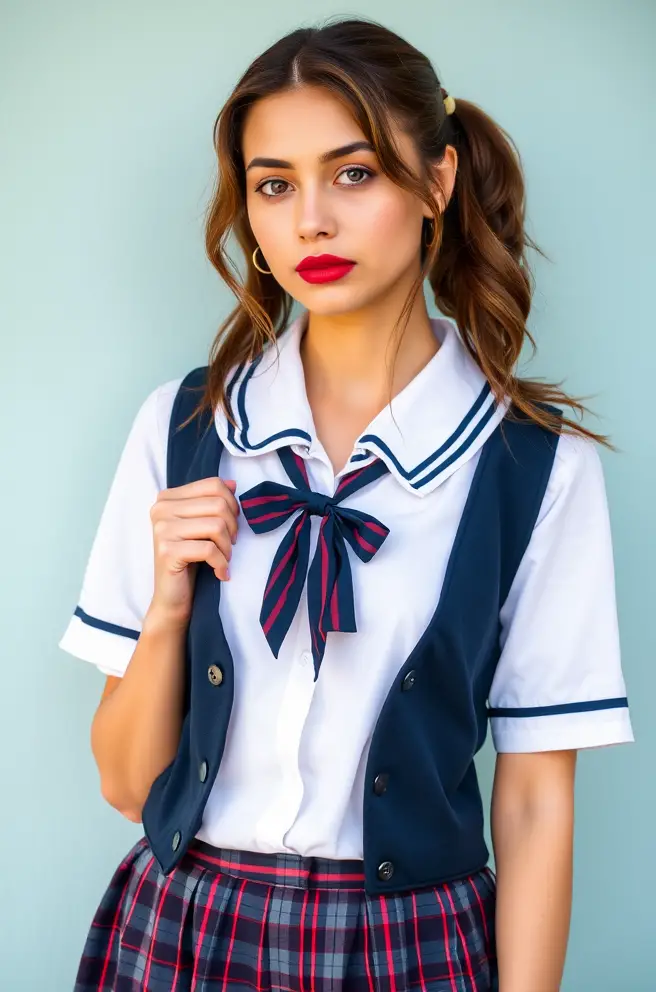 Vintage School Girl Outfit Idea That Celebrates Nostalgia